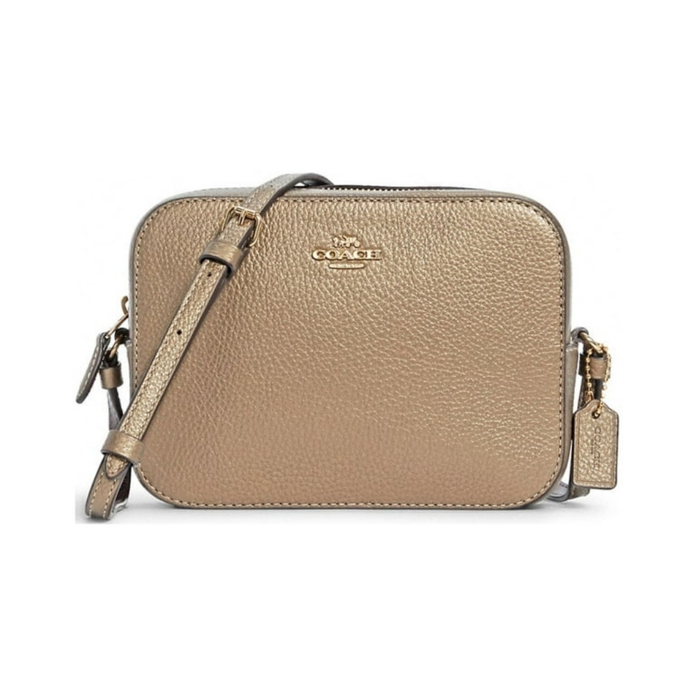Coach Gold mini camera bag
